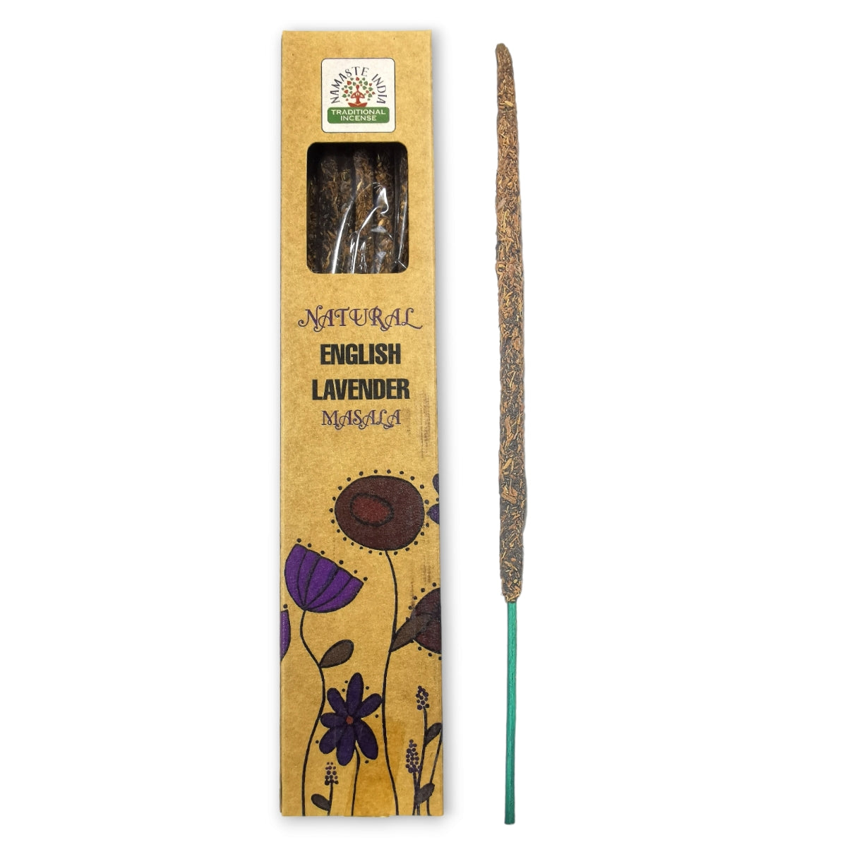 Incienso de Lavanda Inglesa Masala , 48 gr 9 varas Premium