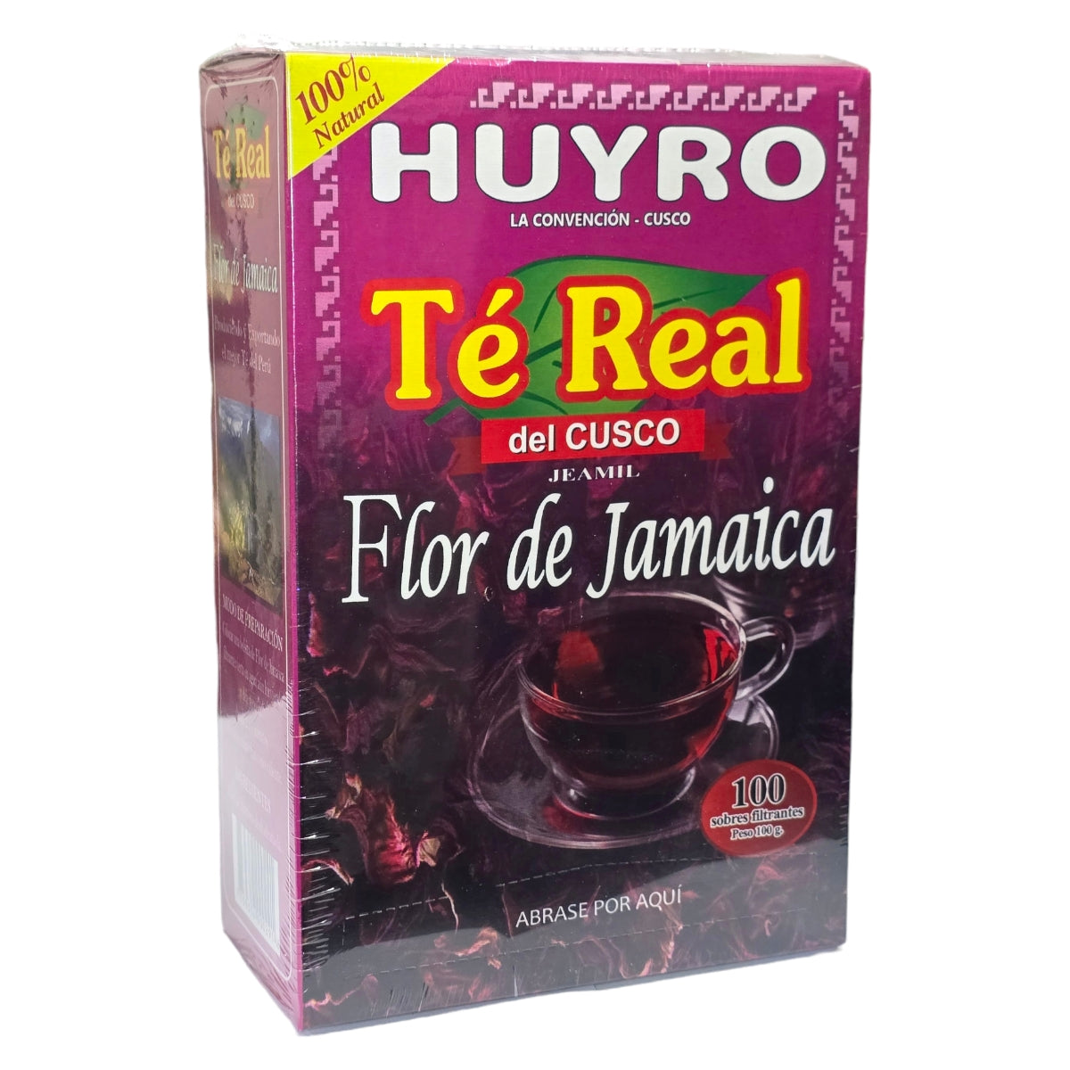 Té Real Flor de Jamaica 100 bolsitas Huyro