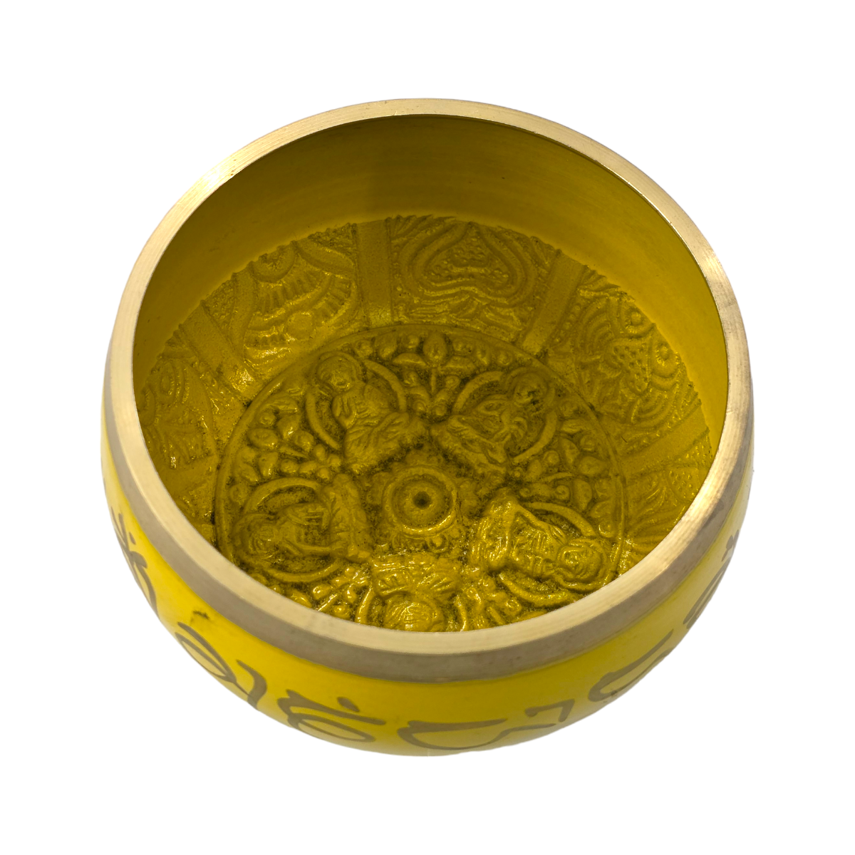 Cuenco Tibetano Amarillo 500 gr embalaje Madera.