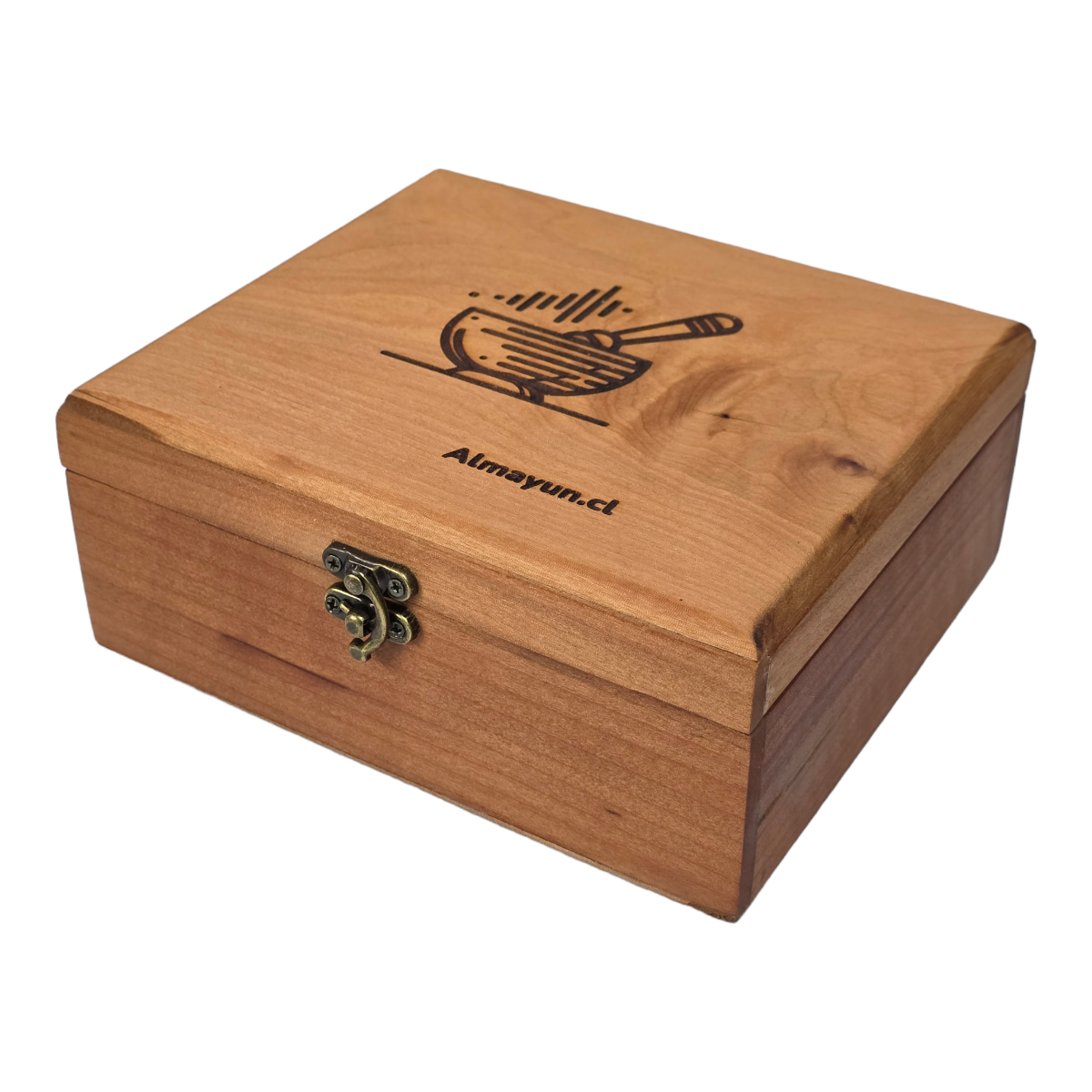 Cuenco Tibetano Dorado Mandala 500 gr embalaje Madera