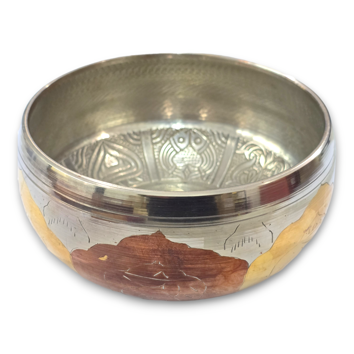 Cuenco Tibetano Plateado 1 Kilo .