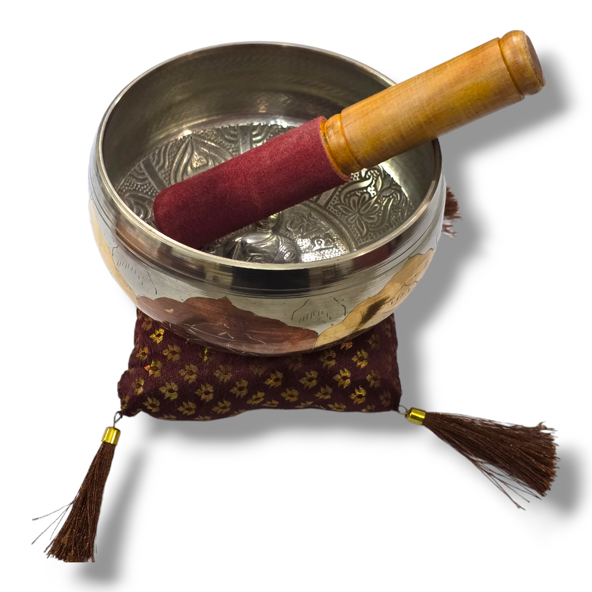 Cuenco Tibetano Plateado 1 Kilo .