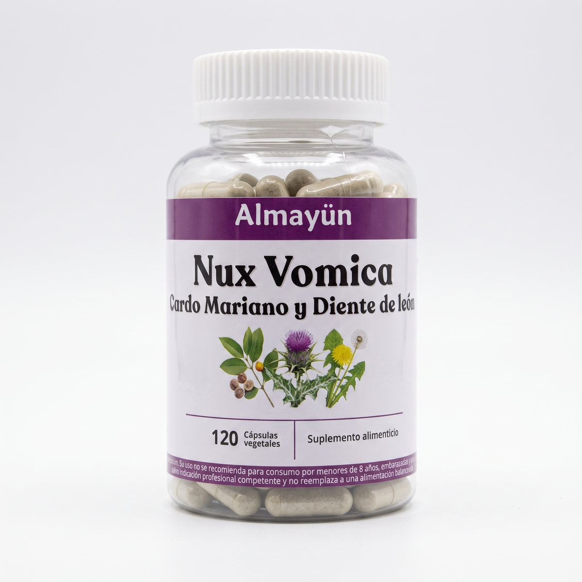 Nux Vomica Cardo Mariano y Diente de León 120 Cápsulas