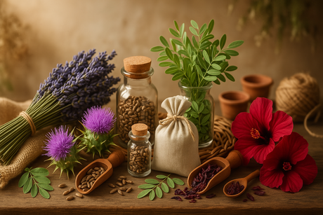 Banner de hierbas medicinales