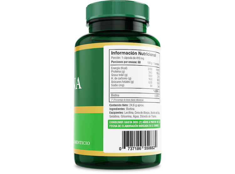 Biotina 60 Cápsulas Blandas - Almayun Cápsulas