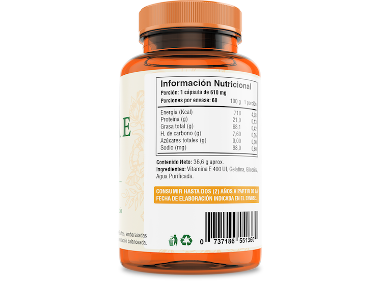 Vitamina E 60 Cápsulas Blandas - Almayun Cápsulas
