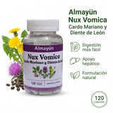 Nux Vomica Cardo Mariano y Diente de León 120 Cápsulas