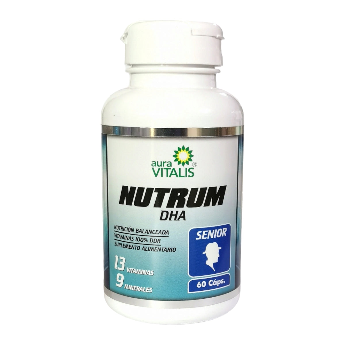 Nutrum DHA Adulto Mayor 60 cápsulas 13 Vitaminas + 9 Minerales