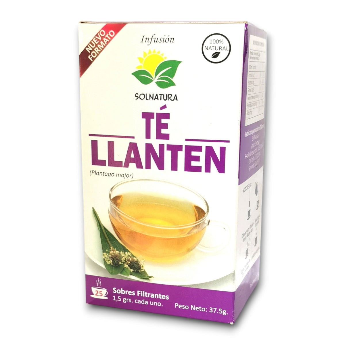 Té de Llantén Sol Natura 25 bolsitas