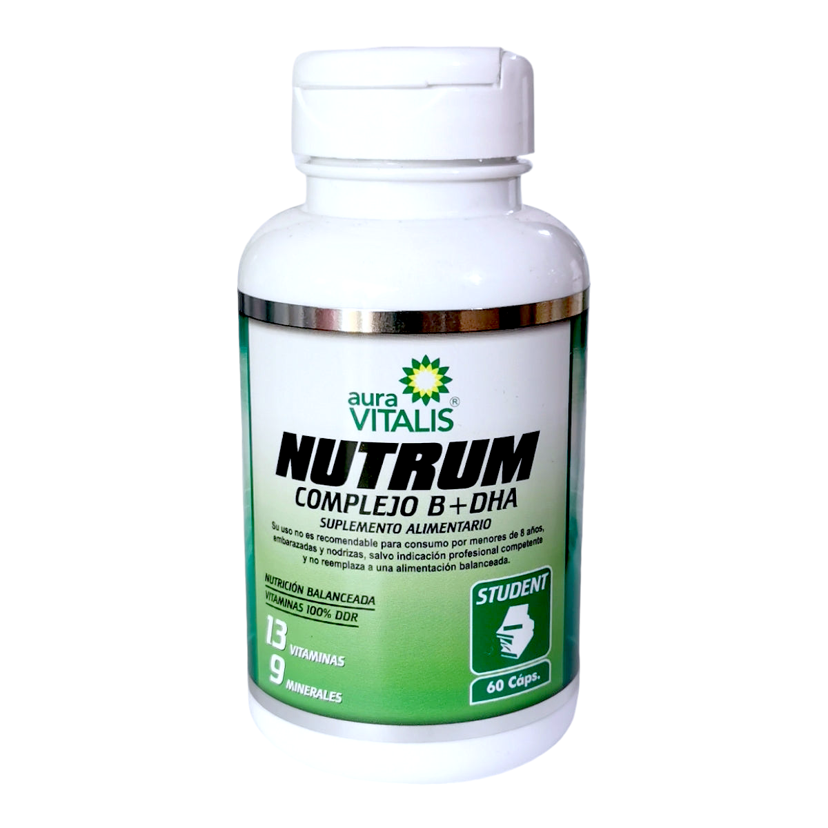 Nutrum Complejo B + DHA 60 cápsulas 13 Vitaminas + 9 Minerales