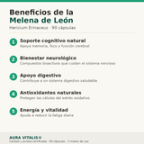 Melena de León 90 Cápsulas - Hericium Erinaceus | Aura Vitalis